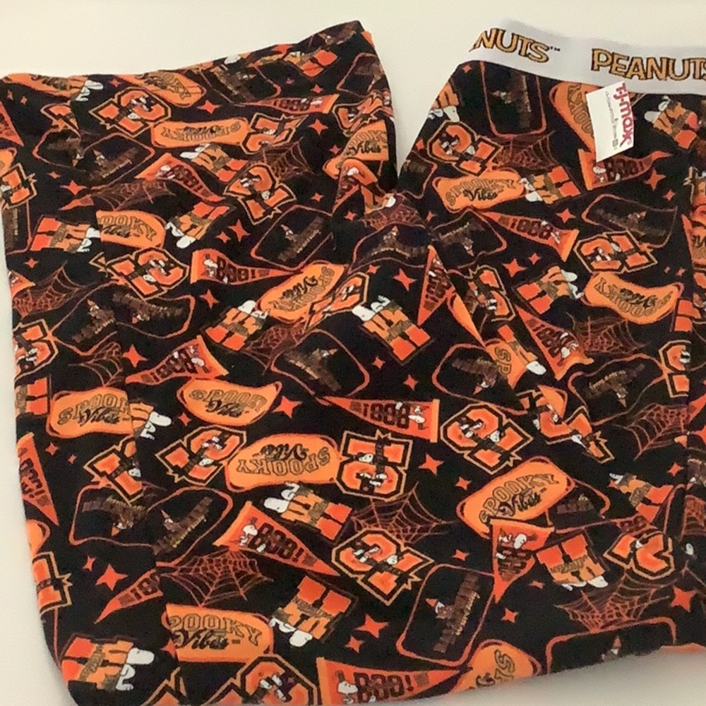Peanuts Men’s Holiday Spooky Graphic Lounge Pants Pajama Collegiate Casual Sport